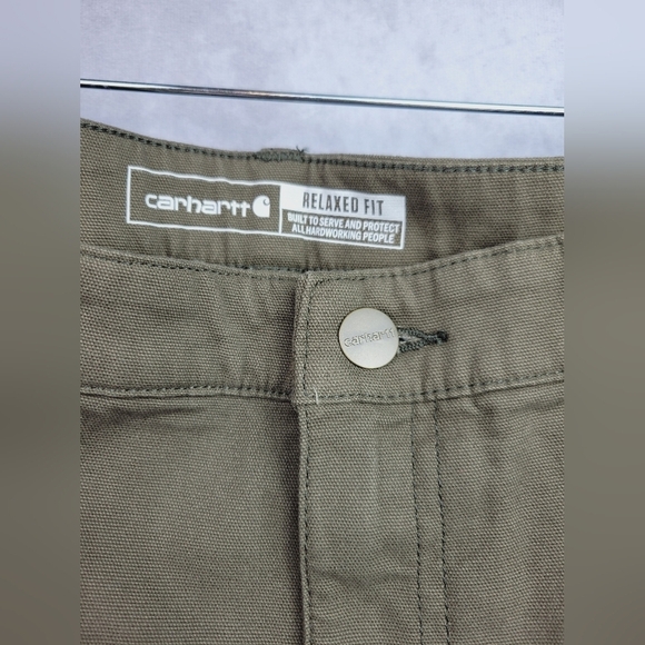 Carhartt Canvas Work Pant - Relaxed Fit - RUGGED FLEX® Women's double front pant - Picture 3 of 13